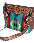 American Darling Large Crossbody Hand Tooled Saddle Blanket Genuine Leather Women Bag Western Handbag Purse