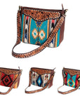 American Darling Large Crossbody Hand Tooled Saddle Blanket Genuine Leather Women Bag Western Handbag Purse