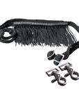 1" X 8Ft Hilason Braided Barrel Horse Racing Reins Knots Fringe Crystal W/ Snaps