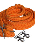 1" X 8Ft Hilason Braided Poly Barrel Horse Racing Flat Reins Green W/ Snaps