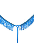 Hilason Horse Flat Braided Paracord Crystal Fringes Breast Collar