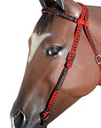 Horse Bridle Headstall Flat Braided Paracord Crystal Hilason