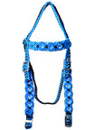 Horse Bridle Headstall Flat Braided Paracord Hilason