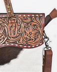 American Darling Messenger Beautifully Hand Tooled Hair on Genuine Leather women handbag