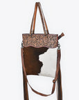 American Darling Messenger Beautifully Hand Tooled Hair on Genuine Leather women handbag