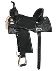 Hilason Western Horse Flex Tree Saddle American Leather Trail Barrel