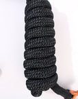 HILASON Western Horse Poly Rope Tied Adjustable Halter 8 Ft Lead Black