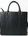 Never Mind Briefcase Genuine Leather Women Bag Western Handbag Purse