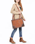 American Darling Tote Beautifully Suede Genuine Leather women handbag