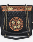 American Darling Tote Bag Beautifully Hand Tooled Leather women