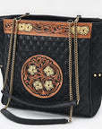American Darling Tote Bag Beautifully Hand Tooled Leather women