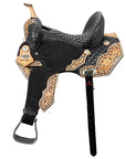 Hilason Flex Tree Western Horse Quilted Saddle American Leather Trail Barrel
