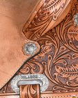 Flex Tree Western Horse Saddle In American Leather Barrel Trail Hilason