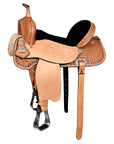 Flex Tree Western Horse Saddle In American Leather Barrel Trail Hilason