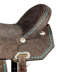 Hilason Western Horse Barrel Racing Wooden Tree American Leather Saddle