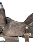 Hilason Flex Tree Western Horse Saddle American Leather Trail Barrel