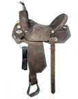 Hilason Flex Tree Western Horse Saddle American Leather Trail Barrel