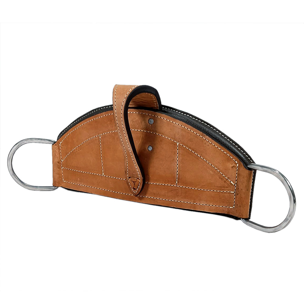 Hilason Youth Bareback Riggin Rodeo Leather Trainer with Handle & D-Rings