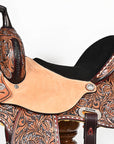 Hilason Western Horse Barrel Racing Wooden Tree American Leather Saddle