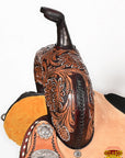 Hilason Western Horse Barrel Racing Wooden Tree American Leather Saddle