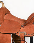 Hilason Western Horse Barrel Racing Wooden Tree American Leather Saddle