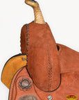 Hilason Western Horse Barrel Racing Wooden Tree American Leather Saddle