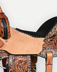 Hilason Western Horse Barrel Racing Wooden Tree American Leather Saddle