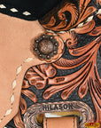 Hilason Western Horse Barrel Racing Wooden Tree American Leather Saddle