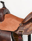 Hilason Western Horse Barrel Racing Wooden Tree American Leather Saddle