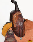 Hilason Western Horse Barrel Racing Wooden Tree American Leather Saddle