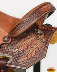 Hilason Western Horse Barrel Racing Wooden Tree American Leather Saddle