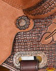 Hilason Western Horse Barrel Racing Wooden Tree American Leather Saddle