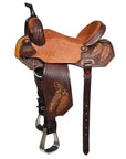 Hilason Western Horse Barrel Racing Wooden Tree American Leather Saddle
