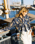 MASON'S DAUGHTER Samantha Tie Neck Blouse, Heirloom Bouquet Viscose Twill