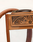 American Darling Western Hand Tooled Carved Genuine Leather Clear Bag Women Bag Handbag Purse