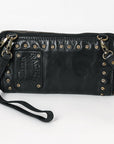 Spaghetti Western Wallet Genuine Leather Women Bag Western Handbag Purse