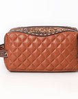 American Darling Toiletry Hand Tooled Genuine Western Leather Women Bag