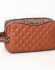 American Darling Toiletry Hand Tooled Genuine Western Leather Women Bag