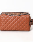 American Darling Toiletry Hand Tooled Genuine Western Leather Women Bag