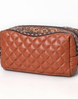 American Darling Toiletry Hand Tooled Genuine Western Leather Women Bag