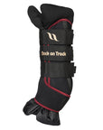 Back On Track Horse Leg Pair Royal Quick Wraps Deluxe Polyester Black Flexible Protective Boots