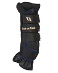 Back On Track Horse Leg Pair Royal Quick Wraps Deluxe Polyester Black Flexible Protective Boots