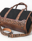 American Darling Duffel Hand Tooled Saddle Blanket Genuine Leather Women Bag Western Handbag Purse