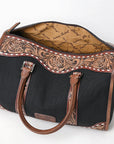 American Darling Duffel Hand Tooled Saddle Blanket Genuine Leather Women Bag Western Handbag Purse