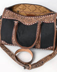 American Darling Duffel Hand Tooled Saddle Blanket Genuine Leather Women Bag Western Handbag Purse