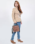 American Darling Crossbody Bag Beautifully Hand Tooled Leather women