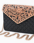 American Darling Envelope Bag Beautifully Hand Tooled Leather women