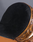 Hilason Western Horse Barrel Flex Tree Trail American Leather Saddle Brown Gorgeous Floral Hand Tooled & Carved