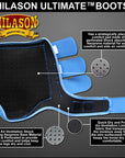 MEDIUM HILASON TURQUOISE HORSE FRONT LEG PROTECTION ULTIMATE SPORTS BOOTS PAIR