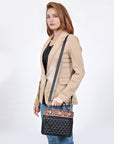 American Darling Crossbody Bag Beautifully Hand Tooled Leather women